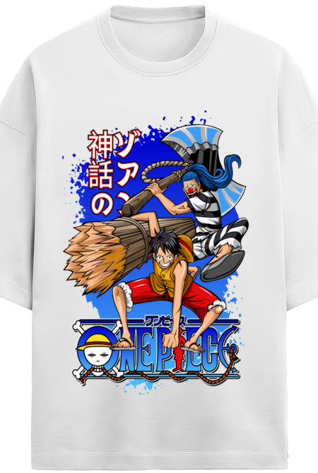 Unisex Drop Shoulder Tees - One Piece Anime Oversized T-Shirts