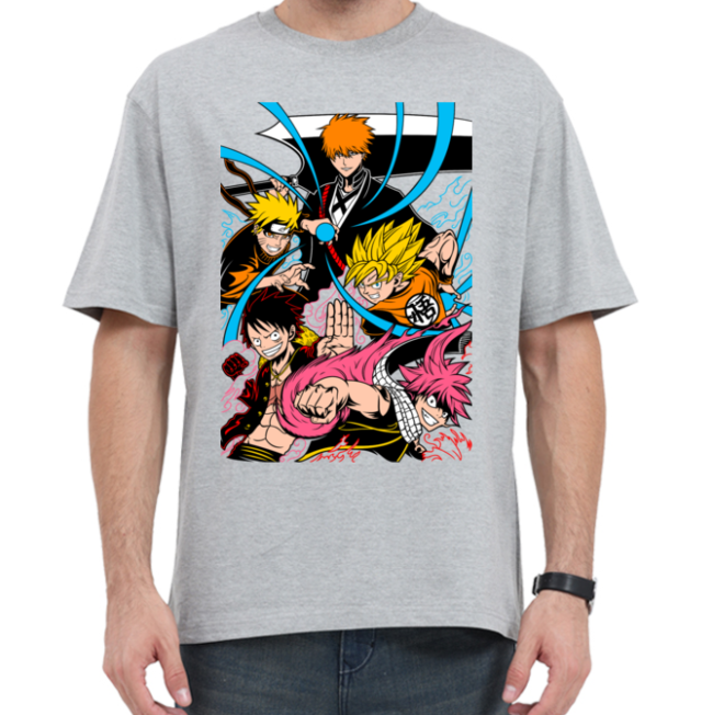 Five Legend Anime Oversized T-Shirt - Image 3