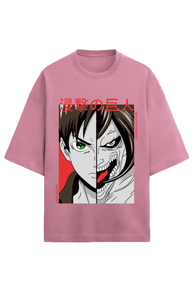 280 GSM Oversized Anime T-Shirt | Unisex Drop Shoulder Tee | 90% Cotton Streetwear | Pre-Shrunk, Lycra Rib Neck - Image 2