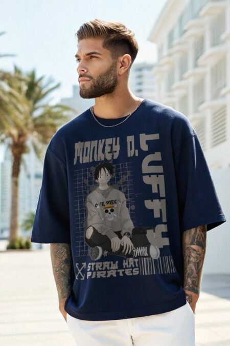 Monkey D. Luffy Streetwear Oversized T-Shirt – One Piece Inspired