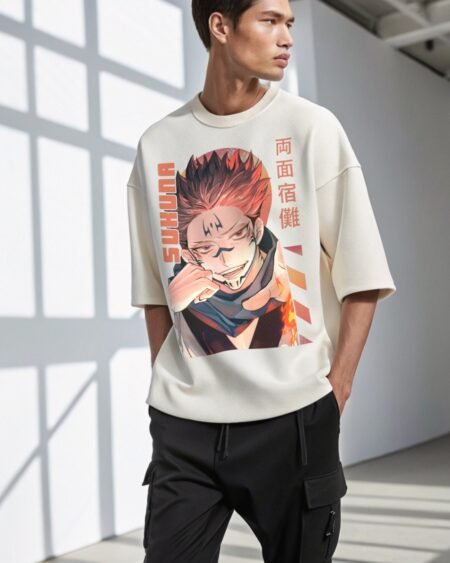 Sukuna Oversized Anime T-Shirt – Unisex | Jujutsu Kaisen Streetwear