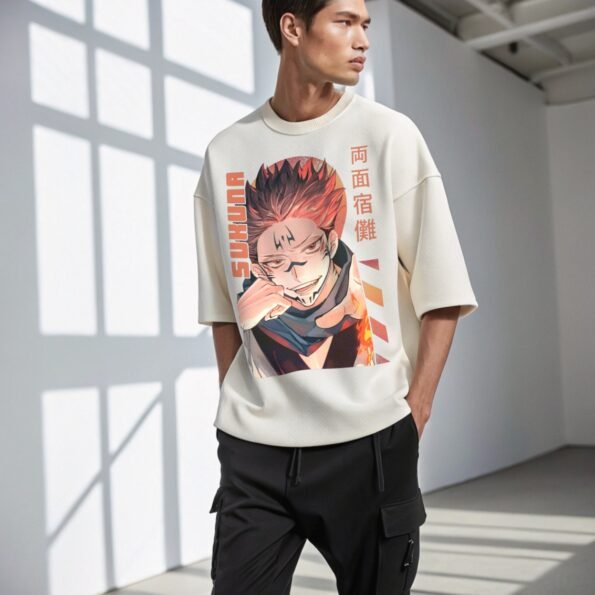 Sukuna Oversized Anime T-Shirt – Unisex | Jujutsu Kaisen Streetwear