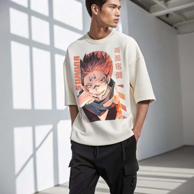Sukuna Oversized Anime T-Shirt – Unisex | Jujutsu Kaisen Streetwear