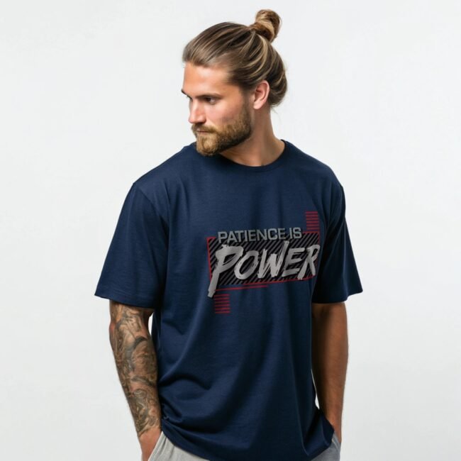 Patience is Power" Regular Fit Unisex T-Shirt – 100% Cotton Comfort - Image 2