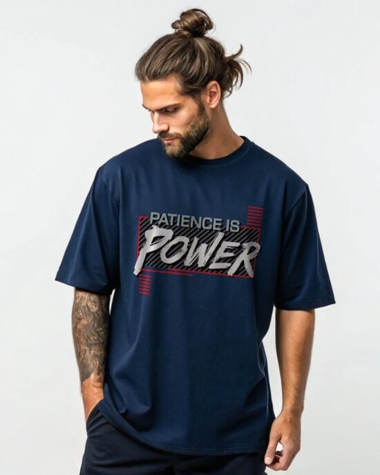 patience is power oversized gym t shirt