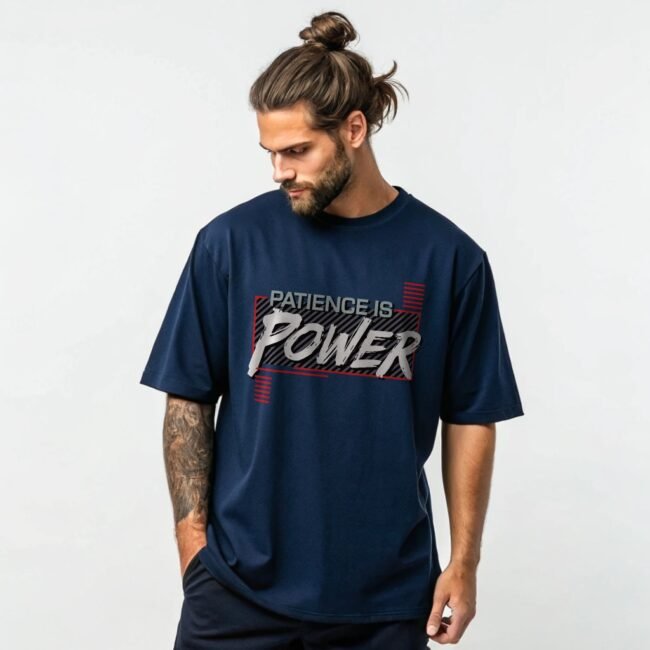 patience is power oversized gym t shirt