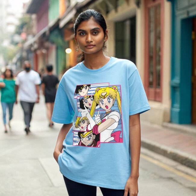 Sailor Moon Anime Oversized T - Shirt for Women - Image 4