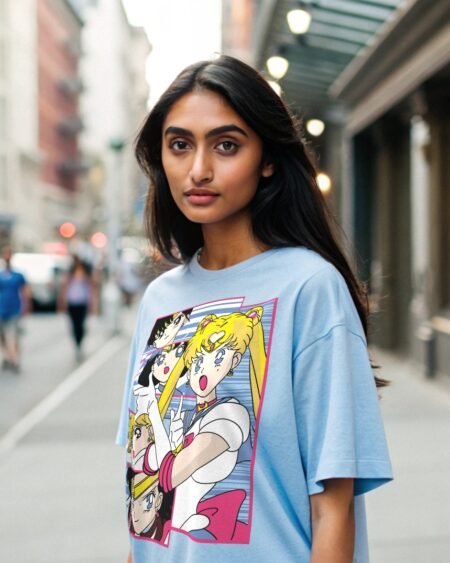 Sailor Moon Anime Oversized T - Shirt for Women