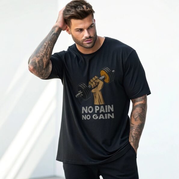 No Pain No Gain – Oversized Gym T-shirt - Image 3