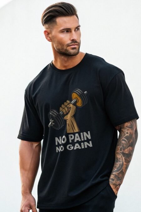 no pain no gain oversized t-shirt