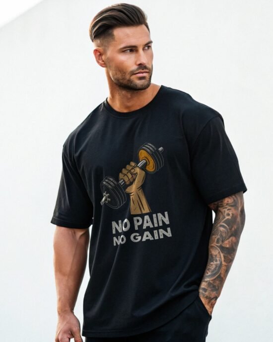 no pain no gain oversized t-shirt