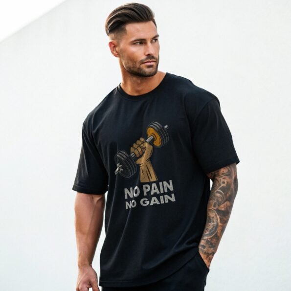 no pain no gain oversized t-shirt