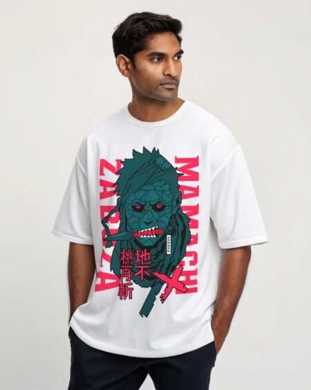 Zabuza Anime Oversized T-Shirt – Ninja Rogue Edition | 280 GSM | Drop Shoulder