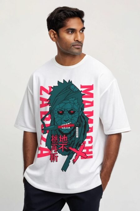 Zabuza Anime Oversized T-Shirt – Ninja Rogue Edition | 280 GSM | Drop Shoulder