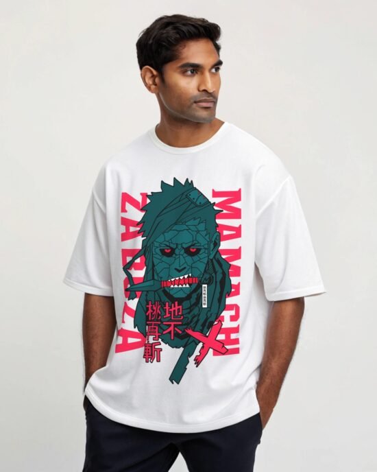 Zabuza Anime Oversized T-Shirt – Ninja Rogue Edition | 280 GSM | Drop Shoulder