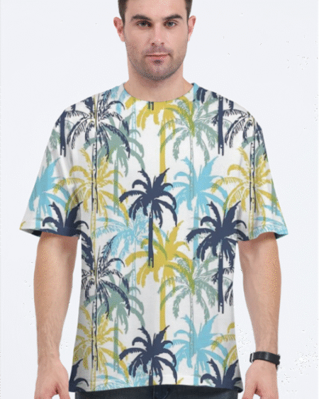 Oversized Summer T-Shirt –Summer Print | 240 GSM