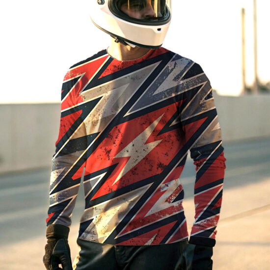 Red racing biker t-shirt