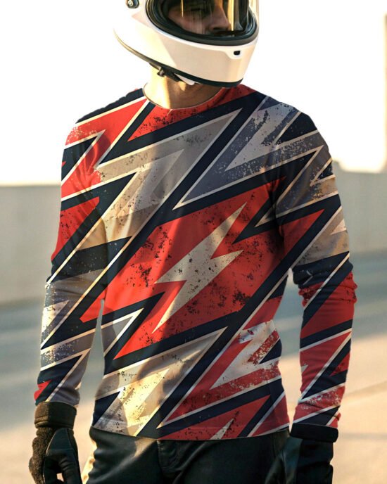 Red racing biker t-shirt