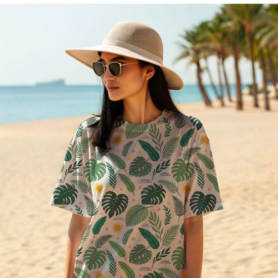 black-hair-a-women-wearing-white-240-gsm-oversized t-shirt