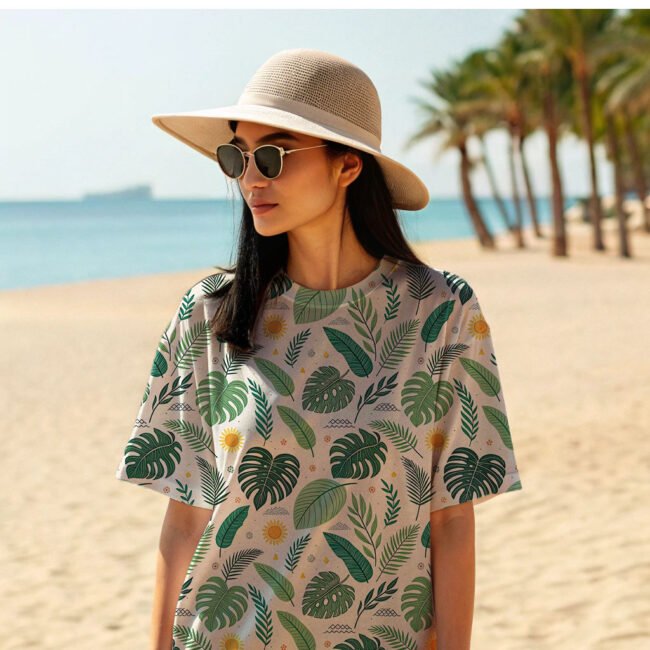 black-hair-a-women-wearing-white-240-gsm-oversized t-shirt