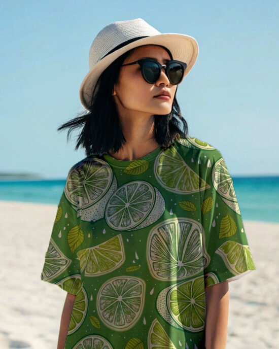 black-hair-a-women-wearing-white-240-gsm-oversized lenon