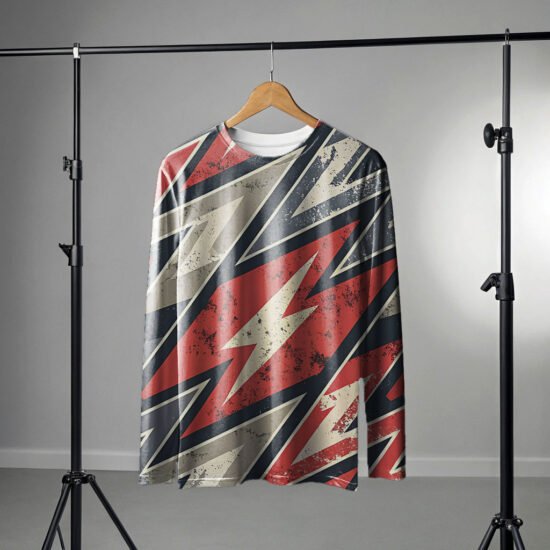 t-shirt-long-sleeve-hanging red pattern