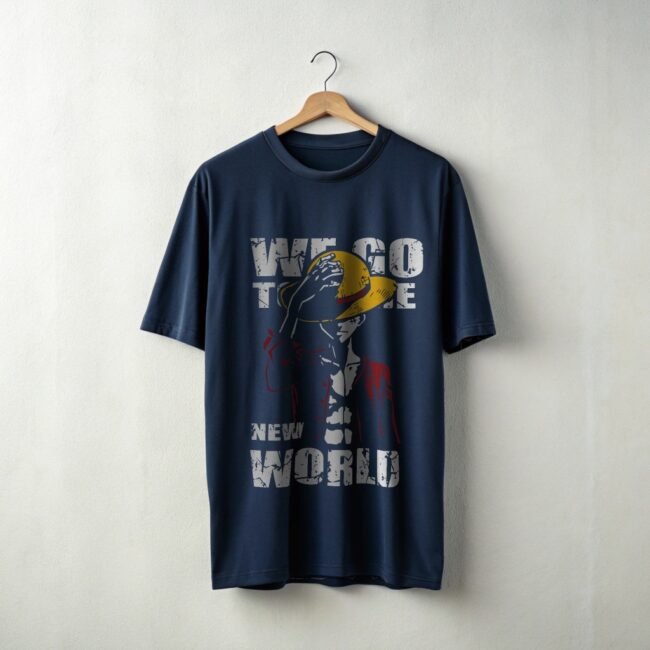 dark navy blue oversized t-shirt hanging