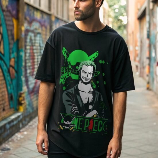 a-man-wearing-black-oversized-t-shirt