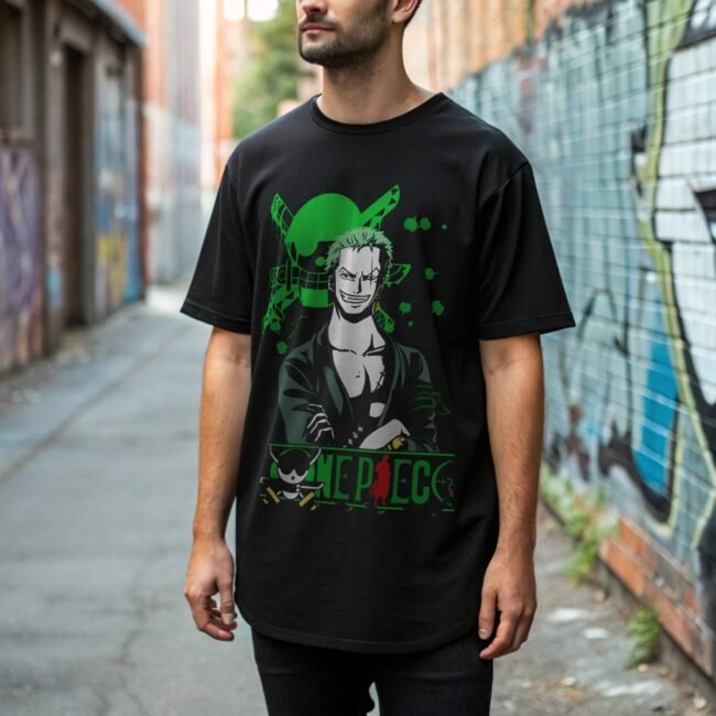 Unisex Oversized One Piece Anime T-Shirt - Image 2