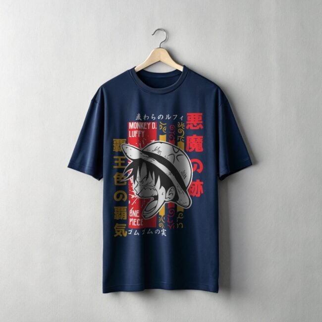 blue t-shirt hanging